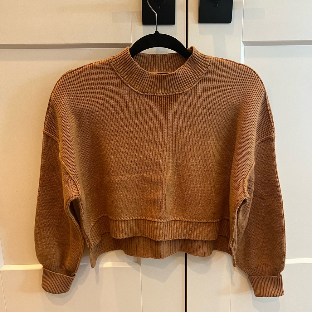 Free People Easy Street Crop Pullover Sweater